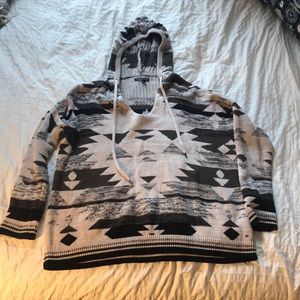 American Eagle Outfitters Hooded Aztec sweater